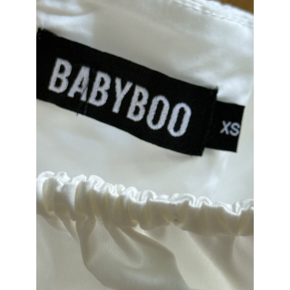 Babyboo Lacey Mini Dress Womens Size XS White Corset Milkmaid Cottagecore - Picture 5 of 11